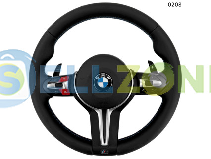 Τιμόνι με έγχρωμες ραφές BMW 5 6 7 F series M sport με κόκκινα κουμπιά - 0208